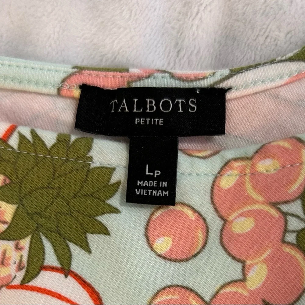 Talbots Floral Parrot Print Sleeveless Knit Maxi sz LP ResortWear Preppy Coastal - Picture 8 of 14